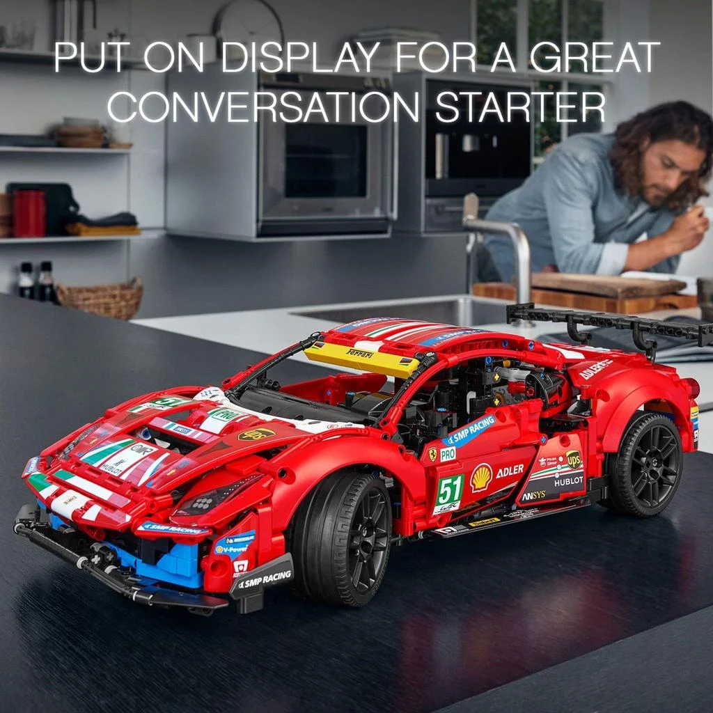 LEGO Technic Ferrari 488 GTE “AF Corse #51” 42125 - Champion GT Series Sports Race Car, Exclusive Collectible Model Kit, Collectors Set for Adults to Build 商品