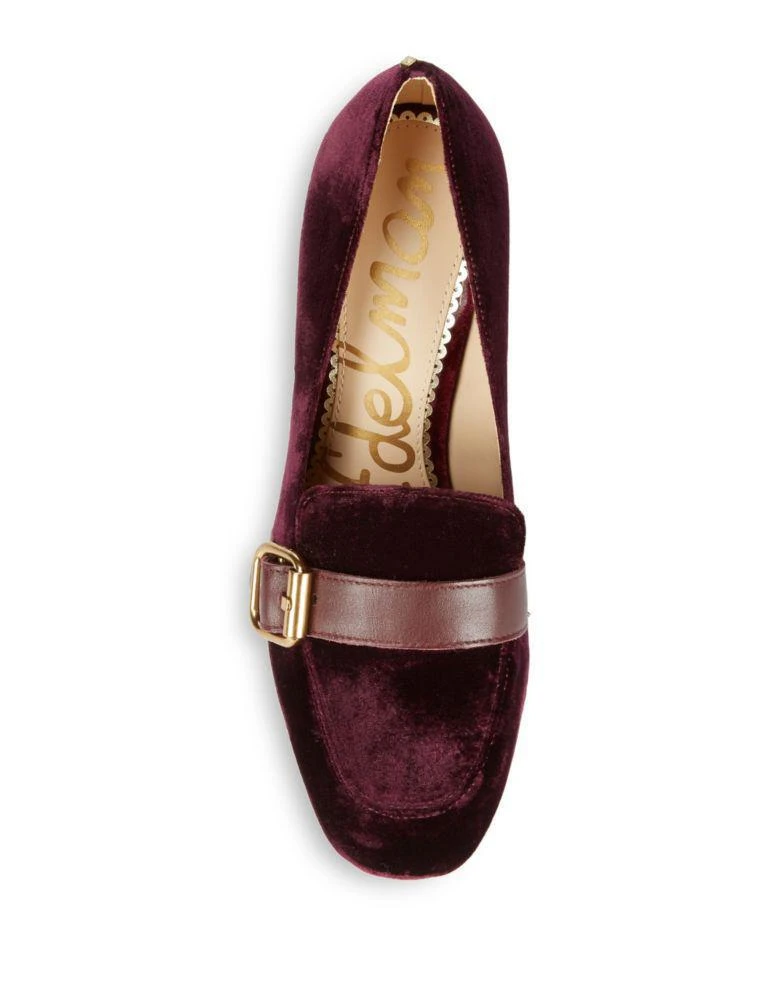 商品Sam Edelman|天鹅绒复古粗跟鞋,价格¥354,第5张图片详细描述