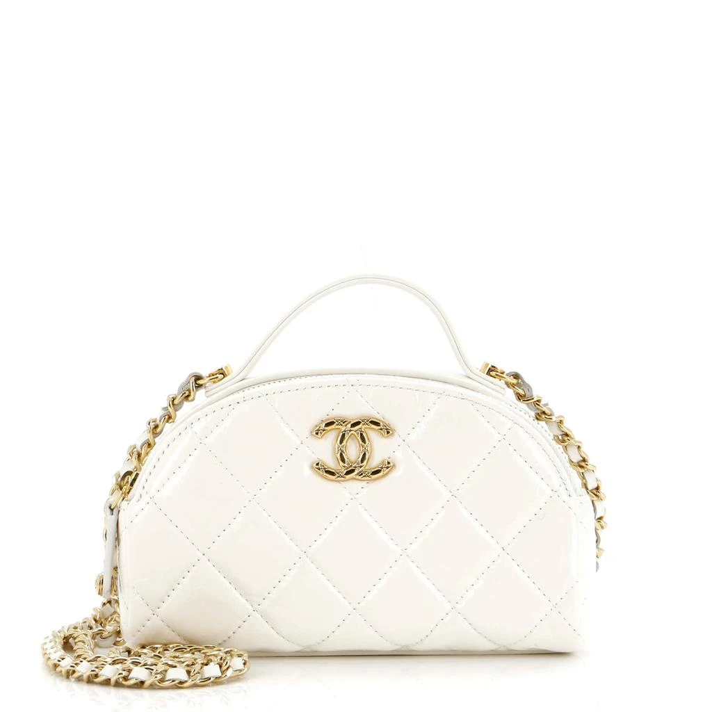 商品[二手商品] Chanel|Double Zip Top Handle Vanity Case with Chain Quilted Shiny Calfskin,价格¥37997,第1张图片