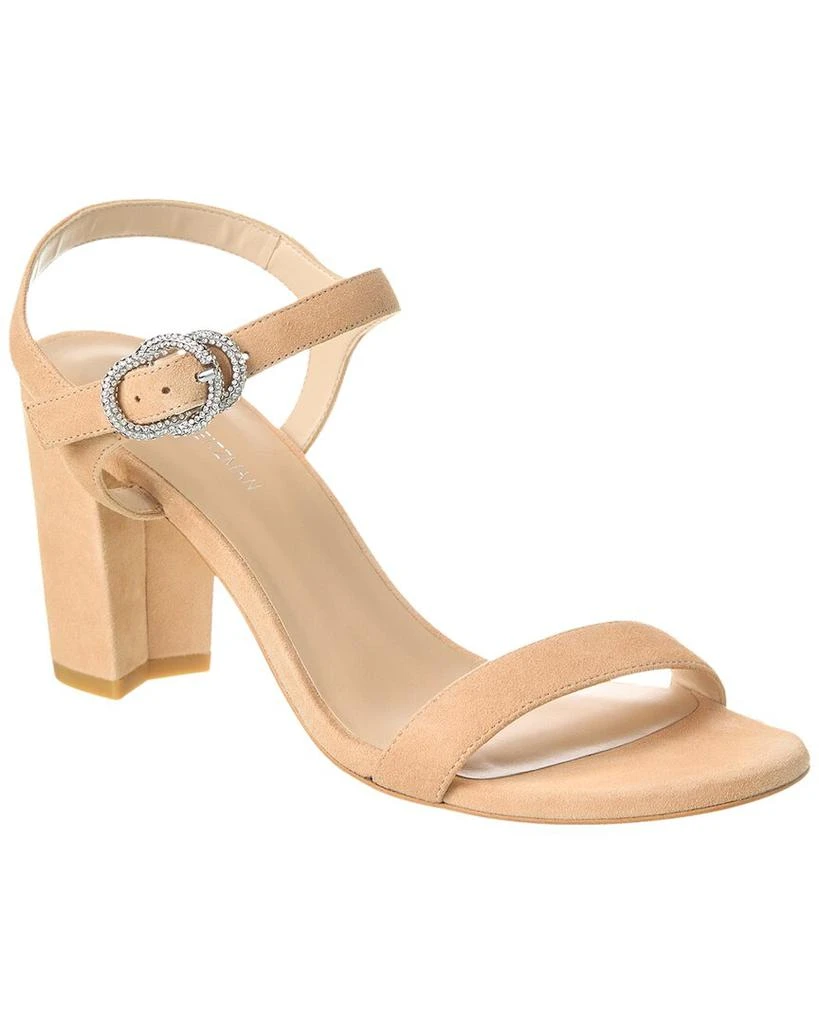 商品Stuart Weitzman|Crystal 75 Suede Block Sandal,价格¥1351,第1张图片