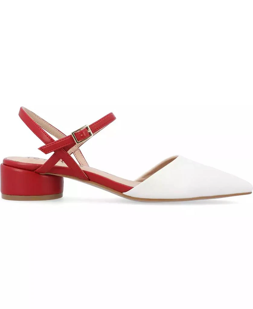 商品Journee Collection|Women's Brynn Block Heel Pointed Toe Flats,价格¥378,第2张图片详细描述