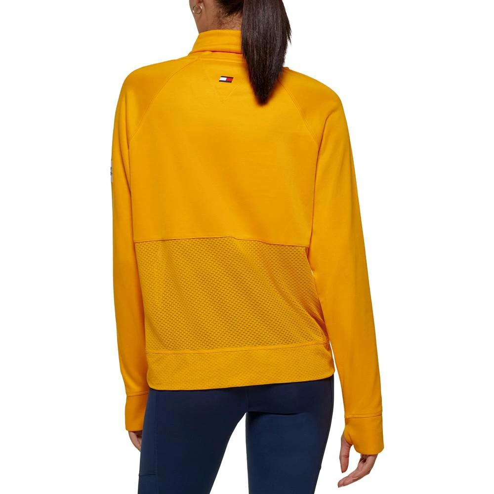 商品Tommy Hilfiger|Women's Active Cowl-Neck Mesh-Contrast Top,价格¥178,第2张图片详细描述