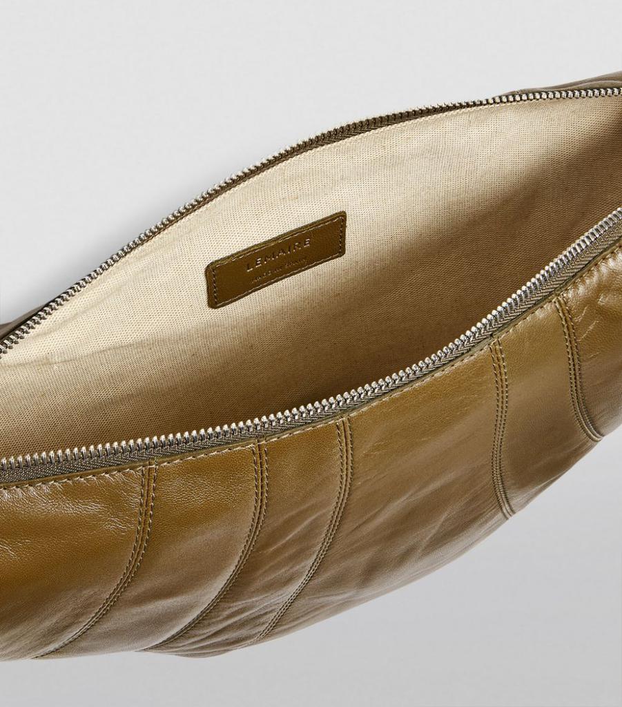 Medium Leather Croissant Shoulder Bag商品第5张图片规格展示
