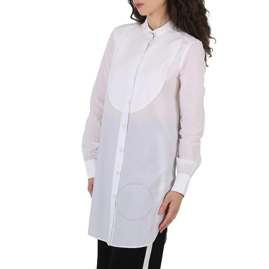 商品Burberry|Ladies Natural White Bib Detail Cotton Longline Tunic Shirt,价格¥706,第2张图片详细描述