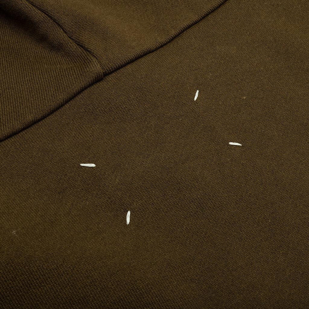 Maison Margiela Mushroom Long-Sleeved Hooded Sweatshirt - Military Olive商品第6张图片规格展示