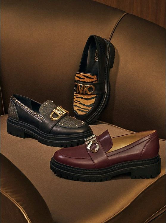 商品Michael Kors|Parker Tiger Print Calf Hair and Leather Loafer,价格¥833,第4张图片详细描述