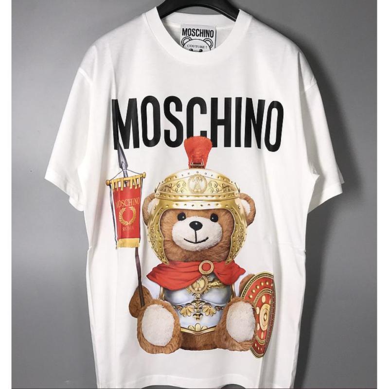 商品Moschino|MOSCHINO 男女同款白色士兵泰迪熊短袖T恤 ZT0702-5240-1002,价格¥741,第1张图片