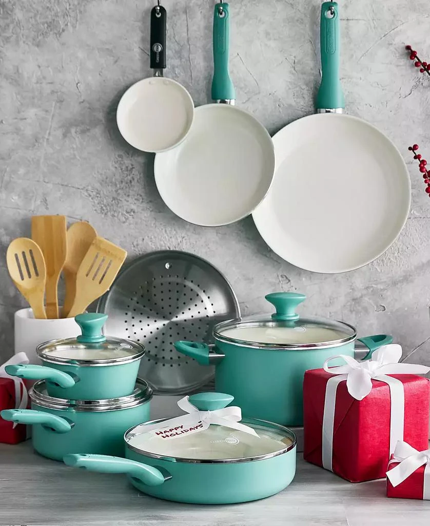 商品Greenpan|Rio Ceramic Nonstick Cookware Set, 16 Piece,价格¥1390,第4张图片详细描述