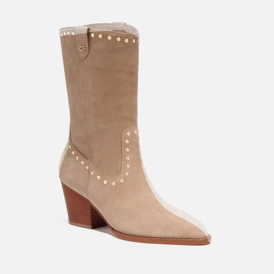 商品Coach|COACH PHOEBE SUEDE WESTERN BOOTS,价格¥838,第2张图片详细描述