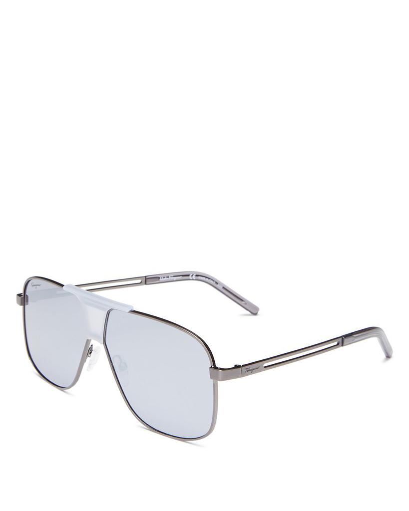 Men's Brow Bar Aviator Sunglasses, 63mm商品第3张图片规格展示