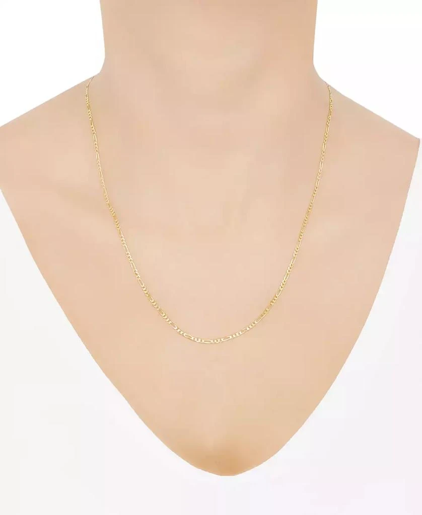 商品Italian Gold|Polished 20" Figaro Chain (1.85mm) in 10K Yellow Gold,价格¥8844,第2张图片详细描述