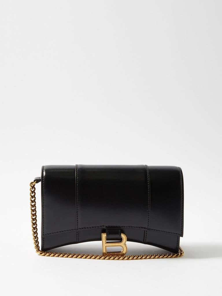 商品Balenciaga|Hourglass mini leather cross-body bag,价格¥13240,第1张图片