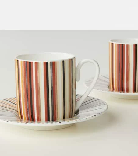 商品Missoni|Stripes Jenkins浓缩咖啡杯与咖啡碟两件套,价格¥1891,第3张图片详细描述