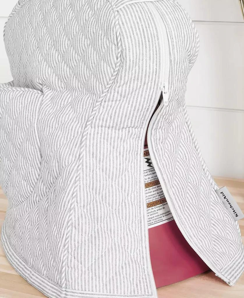 商品KitchenAid|Fitted Tilt-Head Ticking Stripe Stand Mixer Cover with Storage Pocket Quilted, 14.37" x 18" x 10",价格¥363,第4张图片详细描述