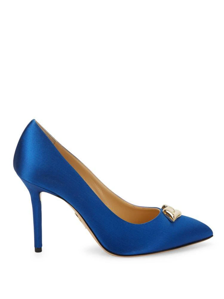 商品Charlotte Olympia|Lippy Eva Satin Pumps,价格¥2050,第5张图片详细描述