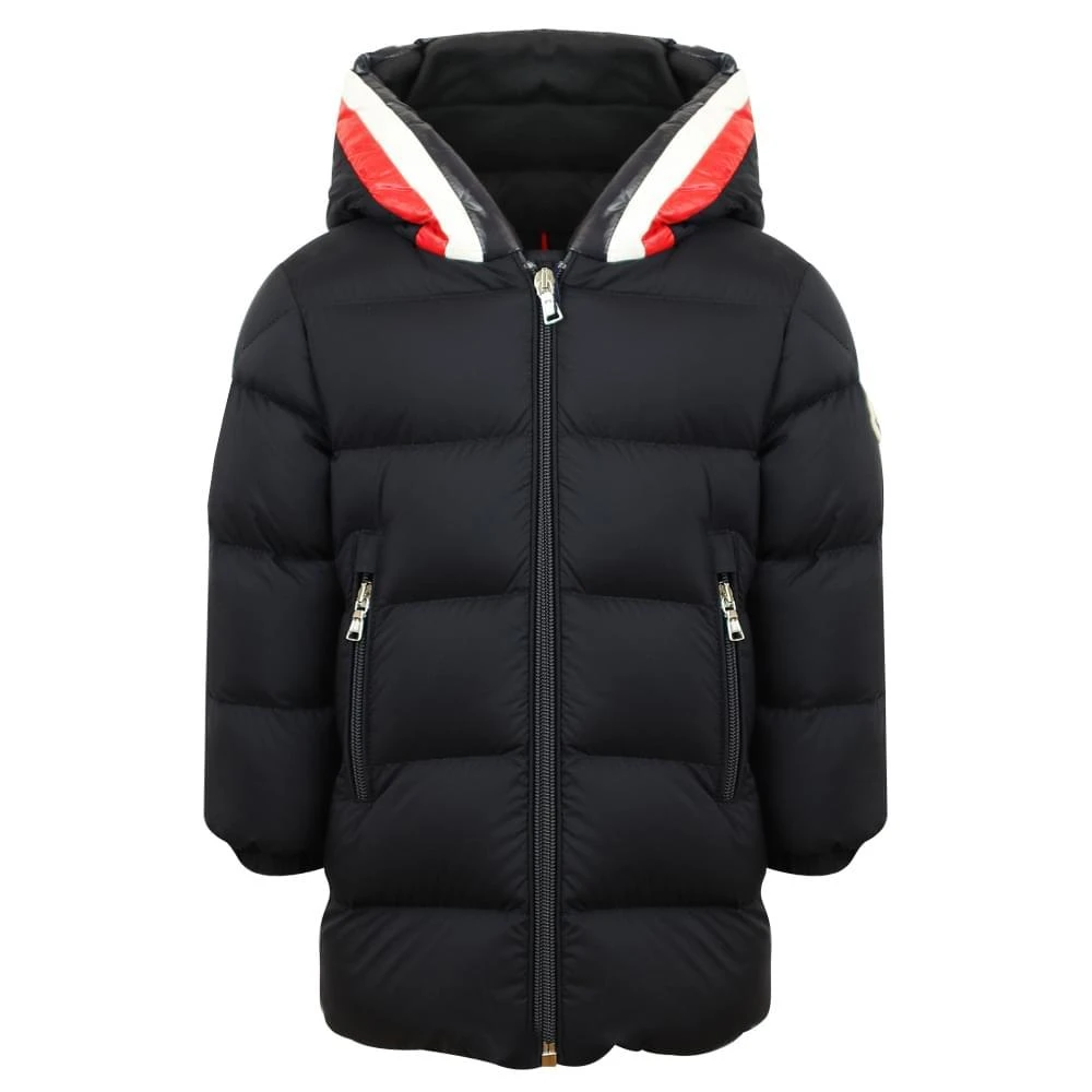 商品Moncler|Baby Boys Navy Falzem Long Parka,价格¥3619,第1张图片