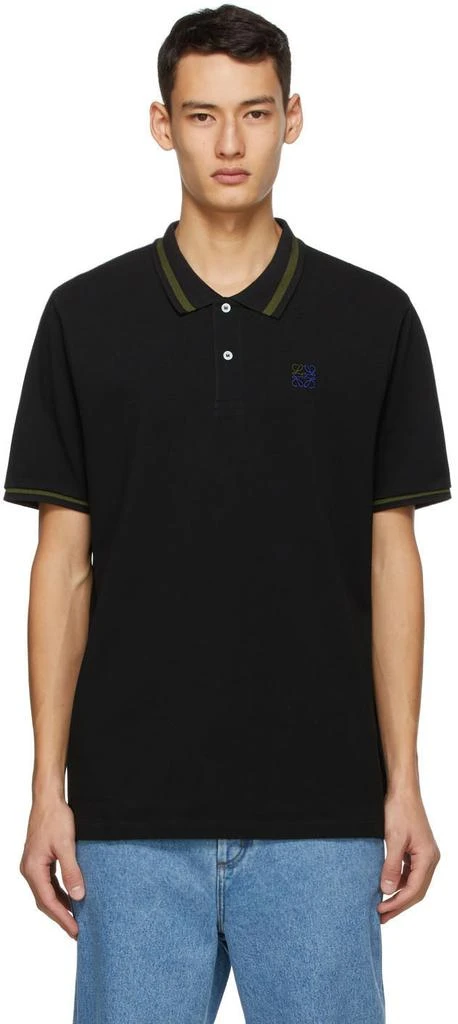 商品Loewe|Black Anagram Embroidered Polo,价格¥1819,第1张图片