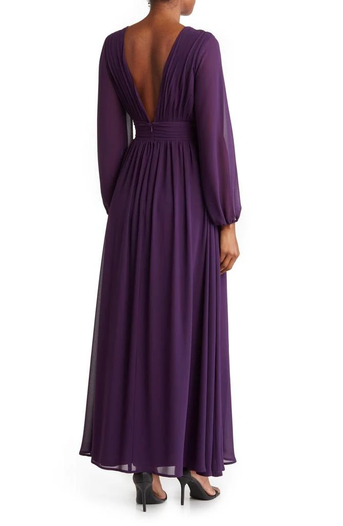 商品Love by Design|Iris Plunge Neck Long Sleeve Maxi Dress,价格¥332,第2张图片详细描述