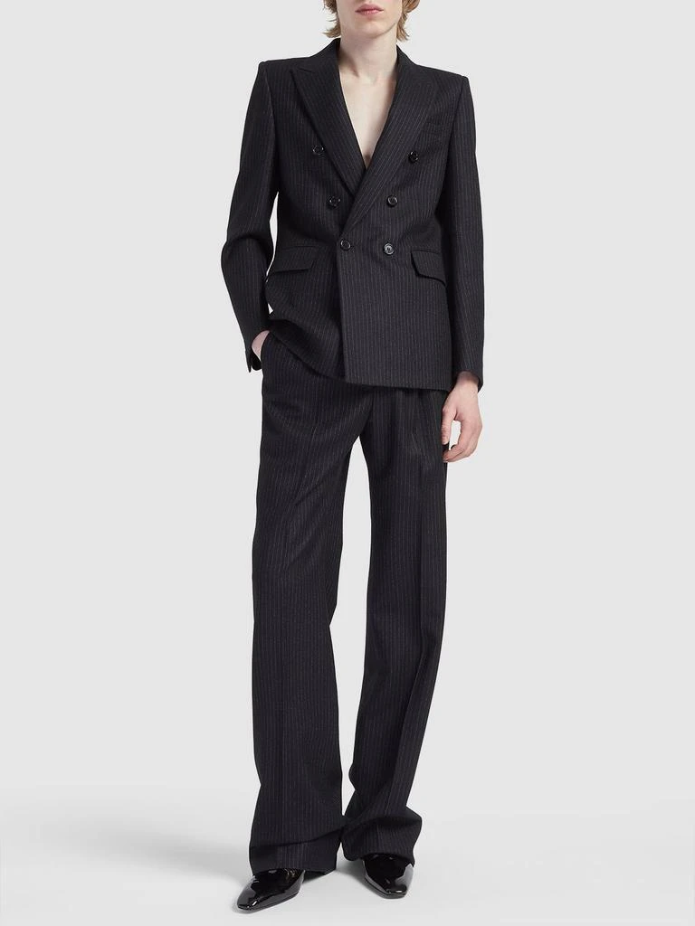 商品Yves Saint Laurent|Pleated Wool Blend Pants,价格¥14381,第1张图片