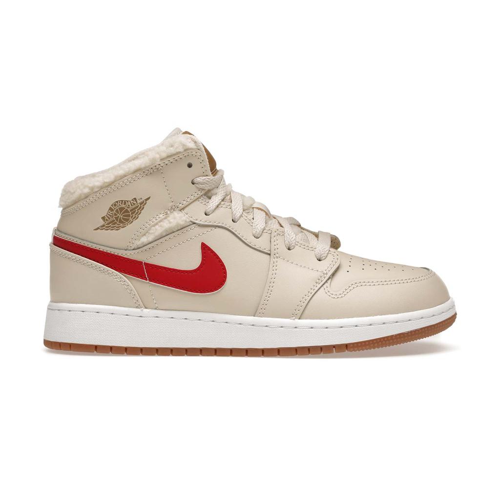 Air Jordan 1 Mid Fleece Pearl White (GS)商品第1张图片规格展示