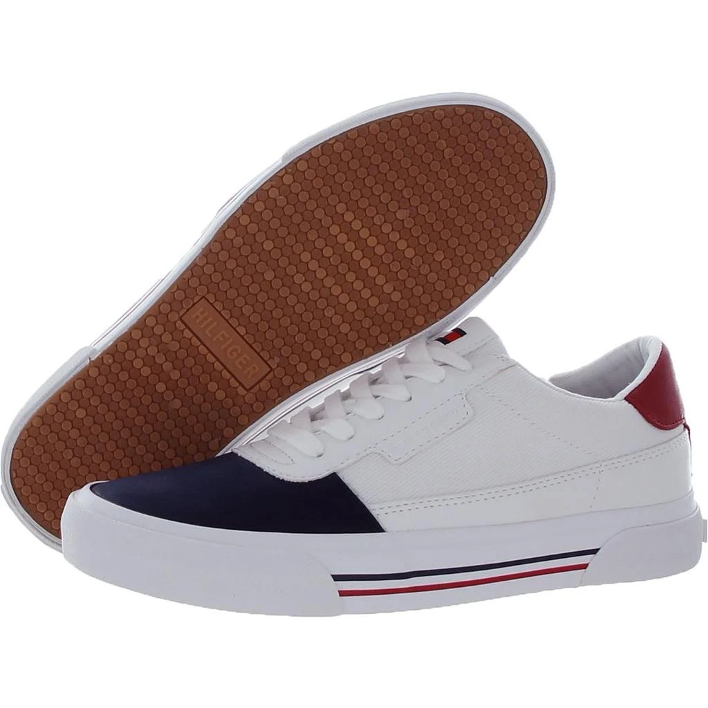 商品Tommy Hilfiger|Tommy Hilfiger Mens Ezan Faux Leather Lifestyle Fashion Sneakers,价格¥280,第2张图片详细描述