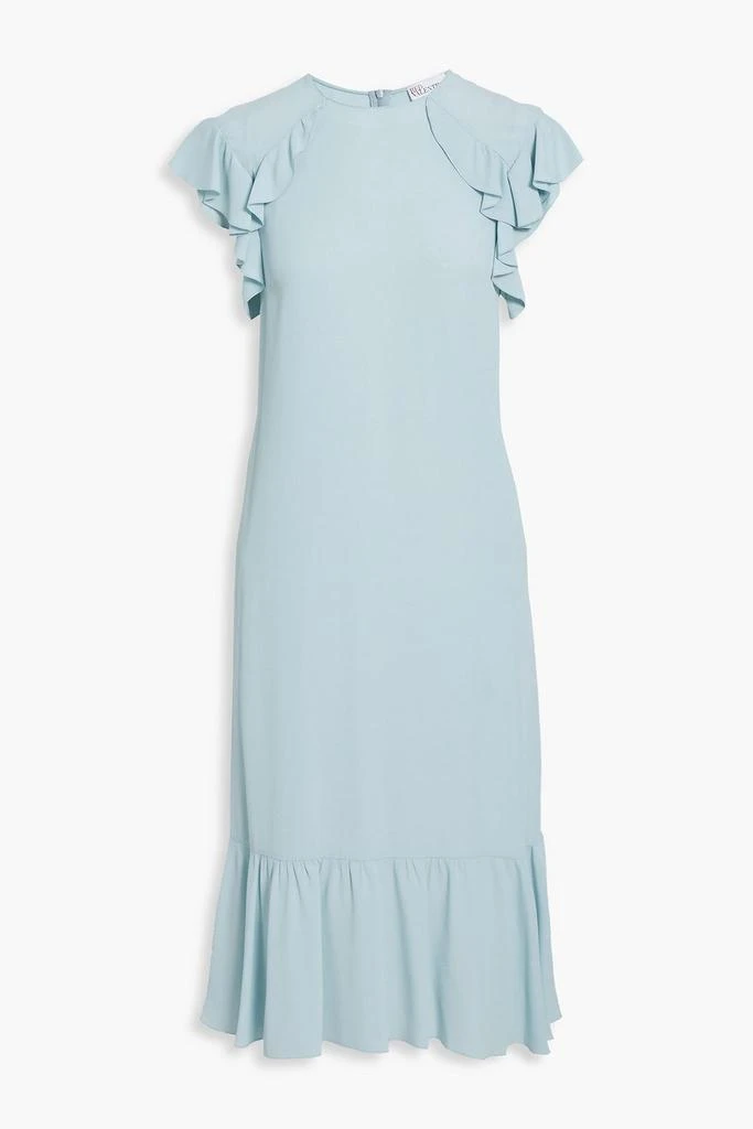 商品RED Valentino|Ruffled crepe de chine midi dress,价格¥1138,第3张图片详细描述