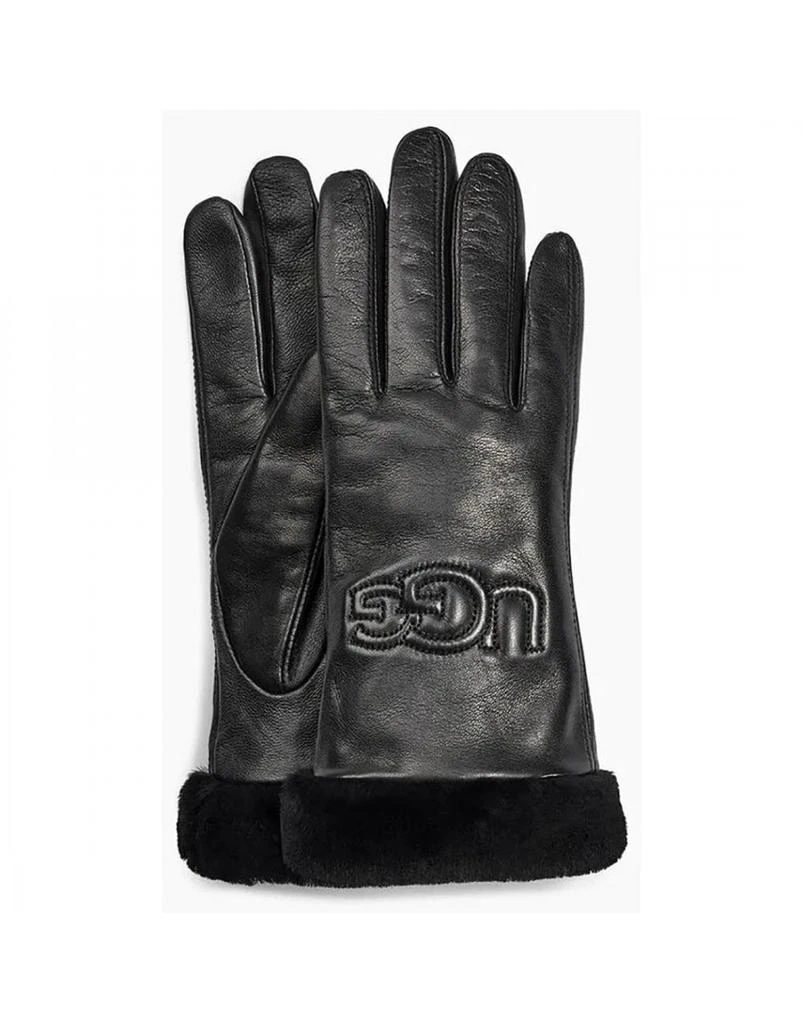 商品UGG|Ugg Classic Leather Logo Gloves Colour: Black,价格¥921,第1张图片