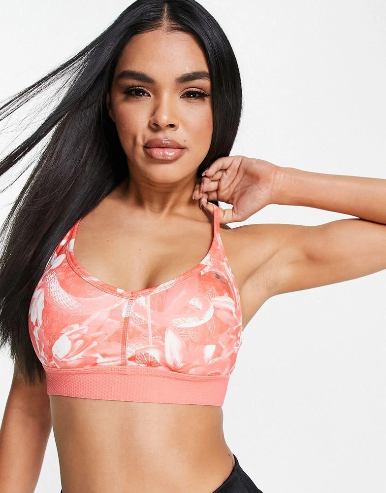 商品Puma|Puma Train low impact bra top in peach exclusive to ASOS,价格¥124,第3张图片详细描述