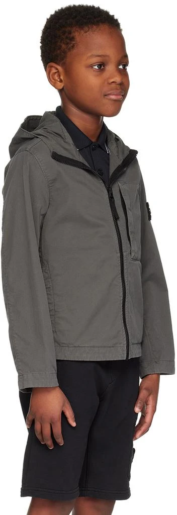 商品Stone Island Junior|Kids Gray Patch Jacket,价格¥1899,第2张图片详细描述