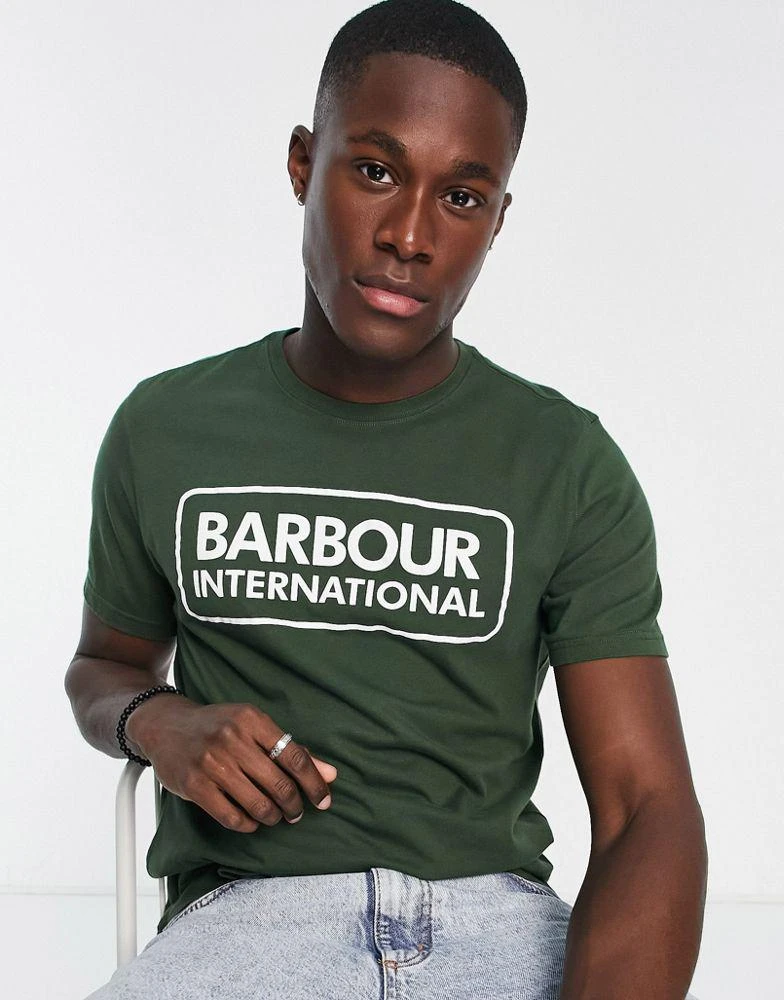 商品Barbour|Barbour International Essential box logo t-shirt in green,价格¥279,第1张图片