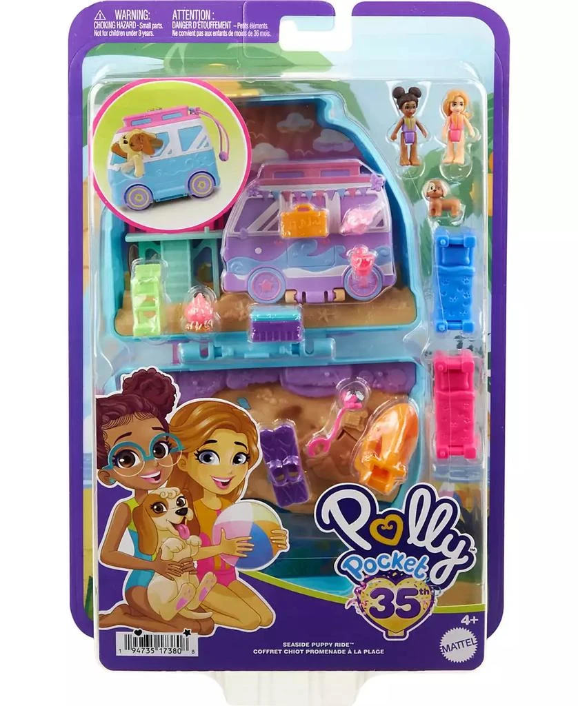 商品Polly Pocket|Dolls and Playset, Travel Toys, Seaside Puppy Ride Compact,价格¥90,第5张图片详细描述