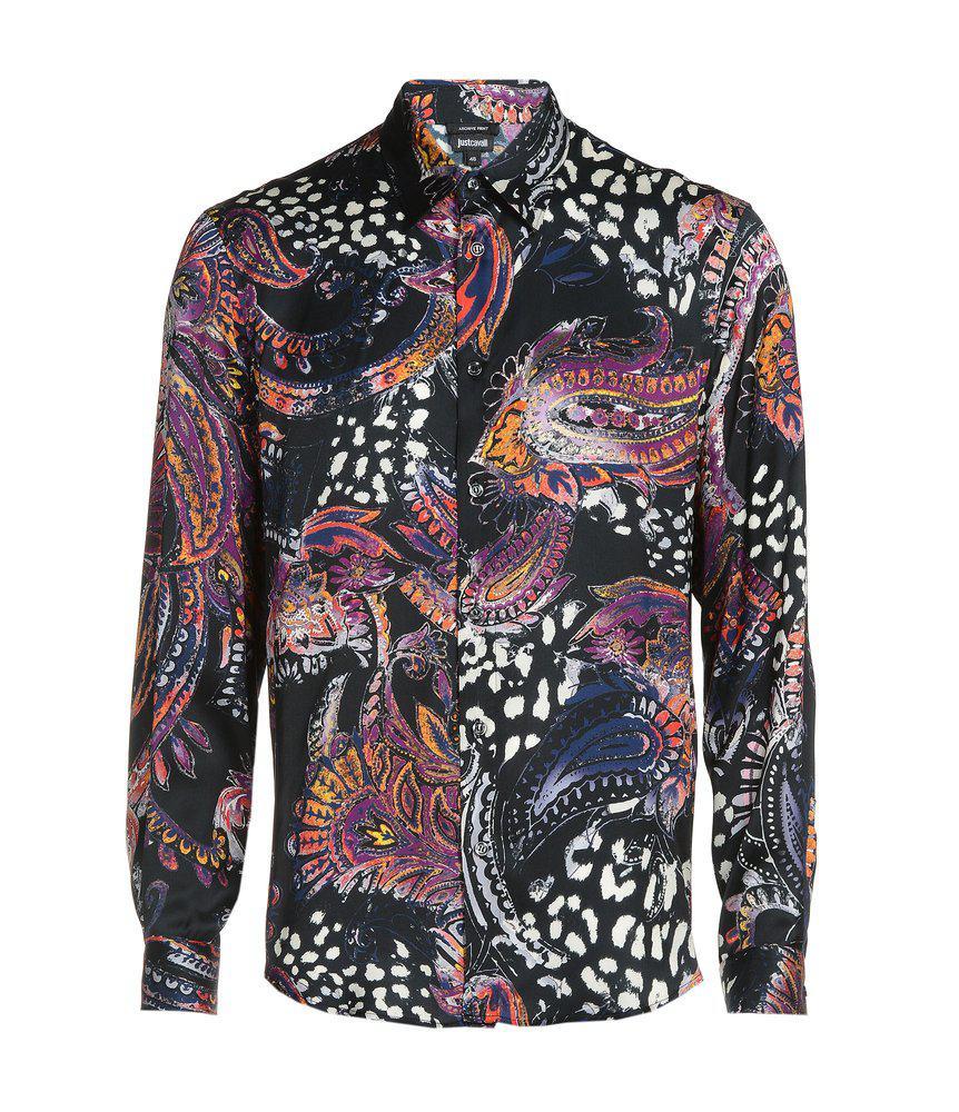 商品Just Cavalli|Just Cavalli Paisley Printed Long-Sleeved Shirt,价格¥1208,第1张图片