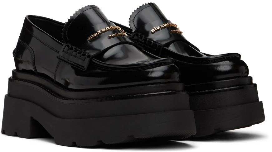 商品Alexander Wang|Black Carter Platform Loafers,价格¥6313,第4张图片详细描述