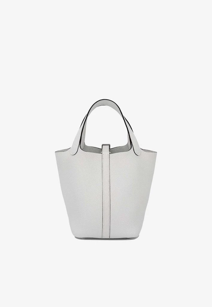 商品Hermes|Picotin Lock 18 in New White Clemence with Palladium Hardware,价格¥37196,第3张图片详细描述