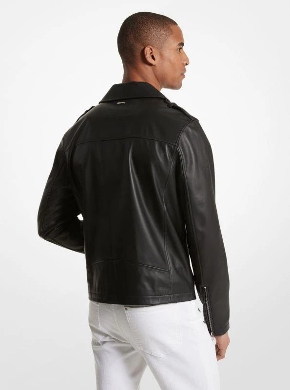 商品Michael Kors|Leather Moto Jacket,价格¥2725,第2张图片详细描述