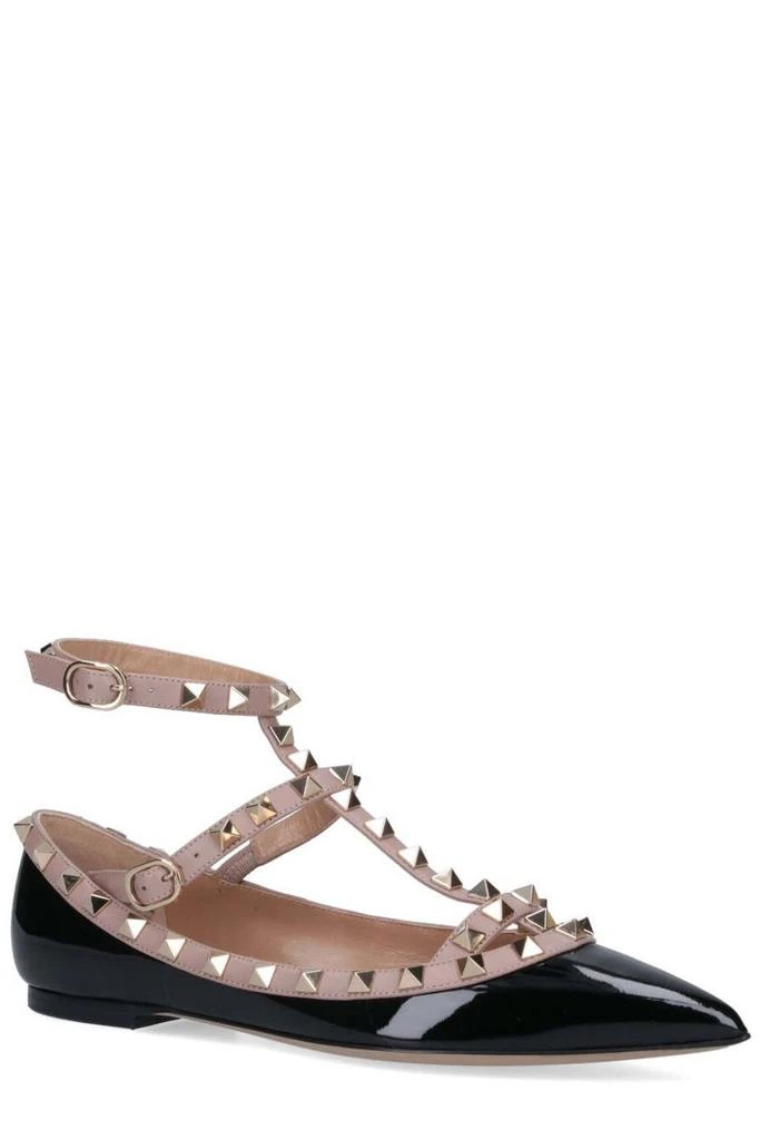 商品Valentino|Valentino Garavani Rockstud Pointed Toe Ballerina Shoes,价格¥4851,第2张图片详细描述