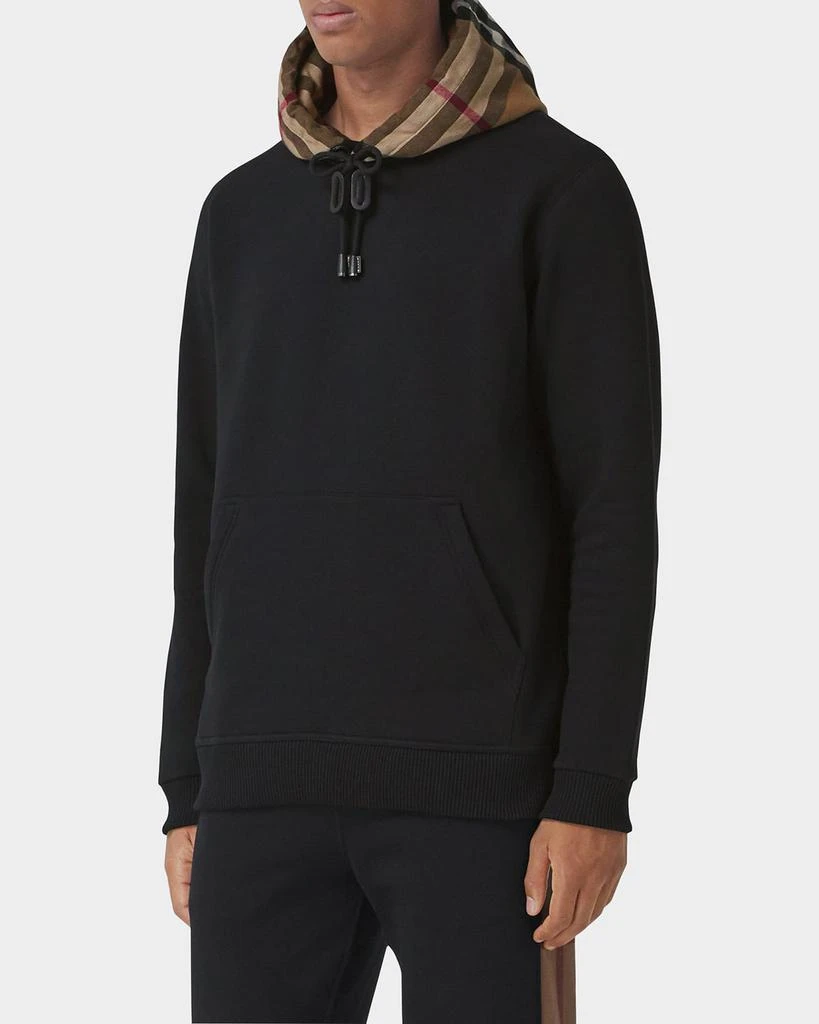 商品Burberry|Men's Check-Hood Pullover Sweatshirt,价格¥5710,第4张图片详细描述