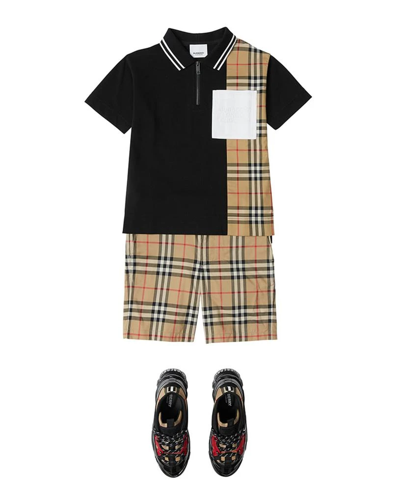 商品Burberry|Boy's Matthew Vintage Check Polo Shirt, Size 3-12,价格¥1313,第4张图片详细描述