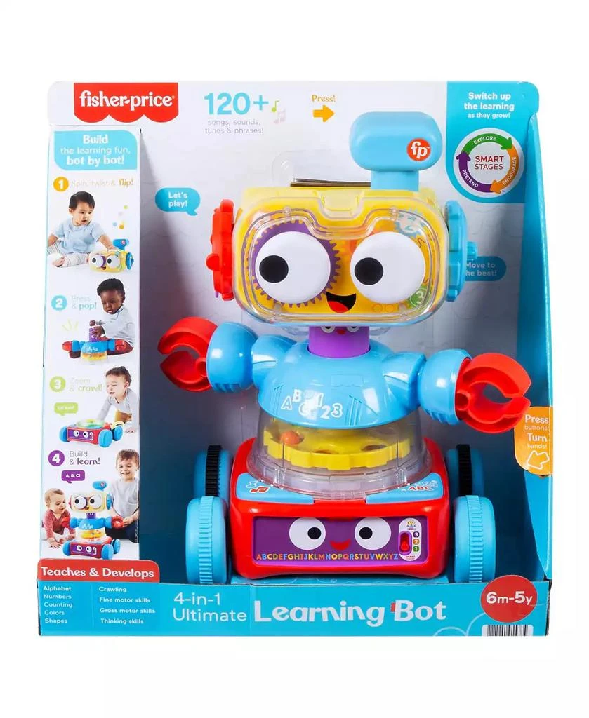 商品Fisher Price|Fisher-Price 4-in-1 Robot Baby to Preschool Learning Toy with Lights & Music,价格¥304,第2张图片详细描述