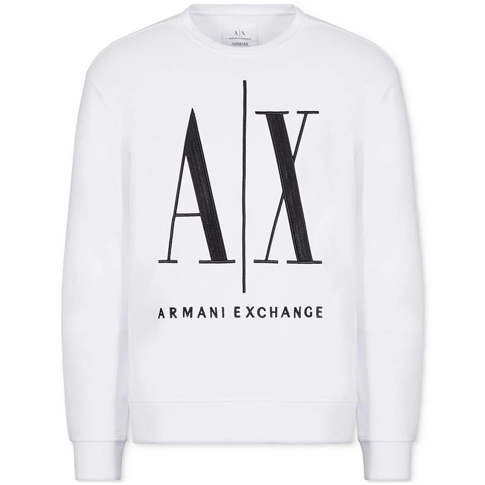 商品Armani Exchange|Men's Fleece Logo Long-Sleeve Crewneck Sweatshirt,价格¥823,第4张图片详细描述