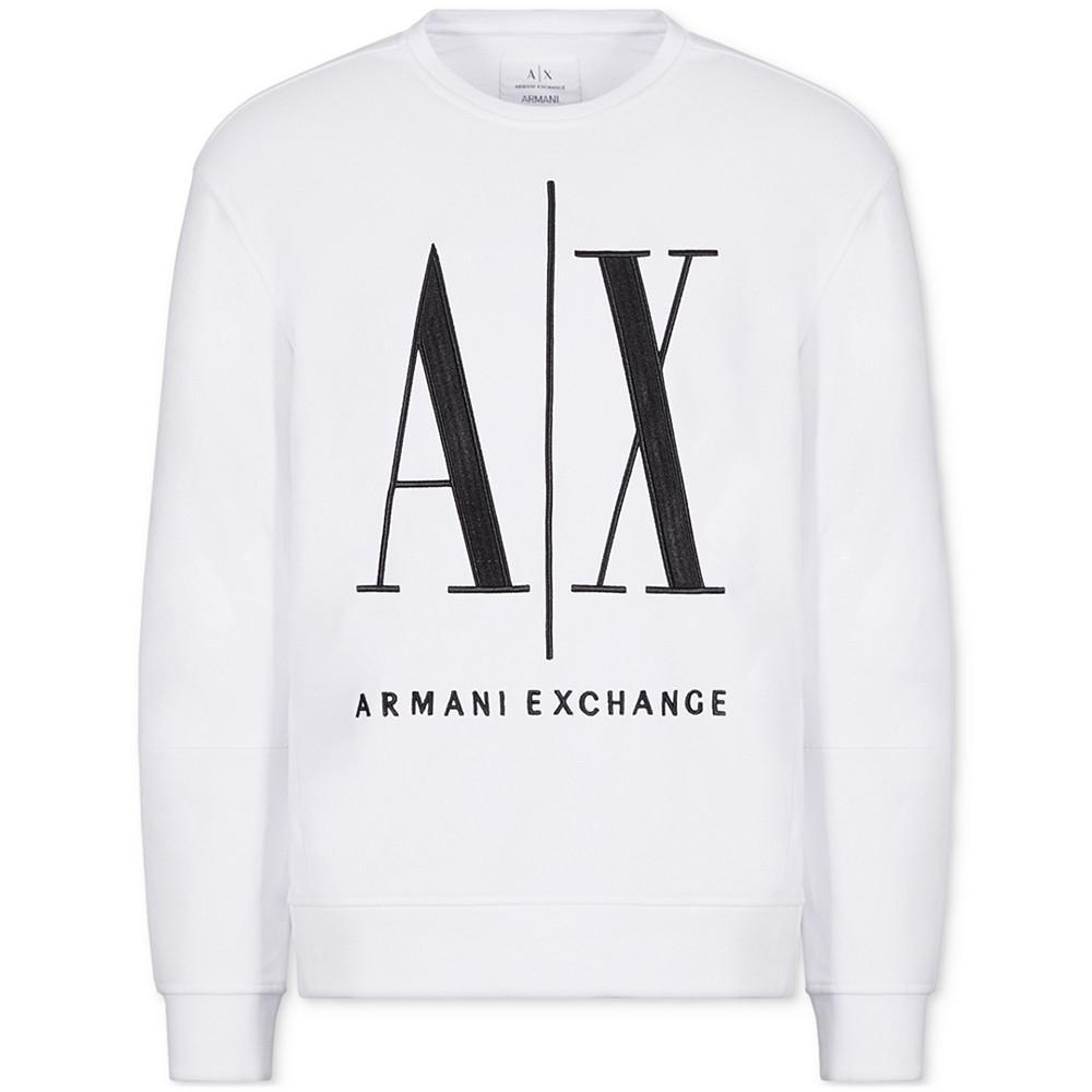 商品Armani Exchange|Men's Fleece Logo Long-Sleeve Crewneck Sweatshirt,价格¥788,第6张图片详细描述