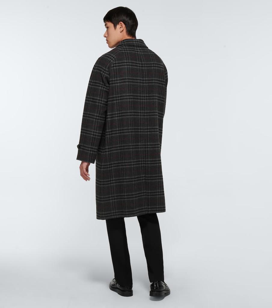 商品Burberry|Penrith羊毛羊绒格纹大衣,价格¥24443,第6张图片详细描述