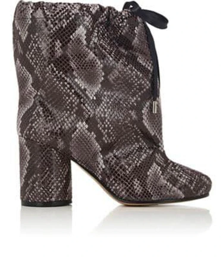 商品MAISON MARGIELA|Snakeskin-Stamped Velveteen Ankle Boots,价格¥3266,第1张图片