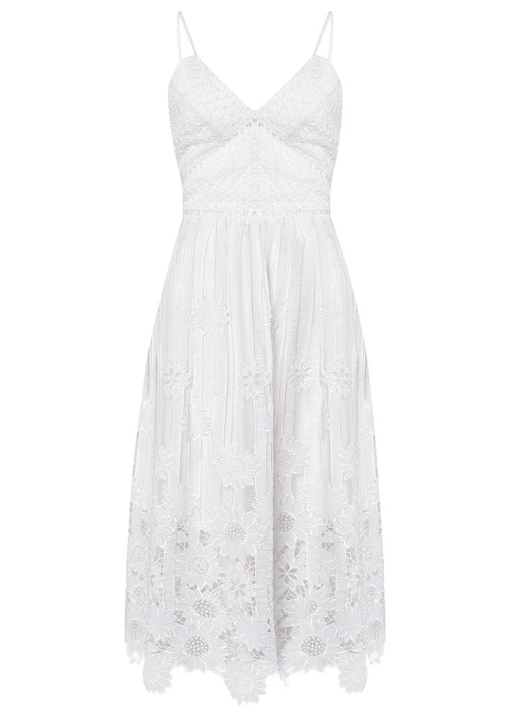 商品True Decadence|White ladder cut work strappy midi sundress,价格¥1150,第1张图片