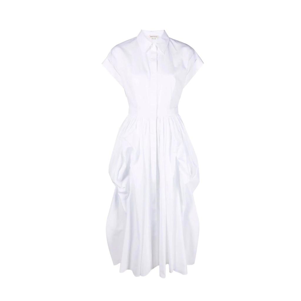 Alexander McQueen Cotton Midi Dress商品第1张图片规格展示