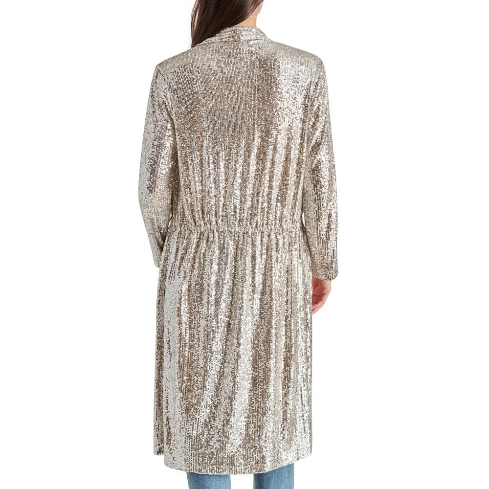 商品Steve Madden|Women's Show Stopper Long Glitter Coat,价格¥356,第2张图片详细描述