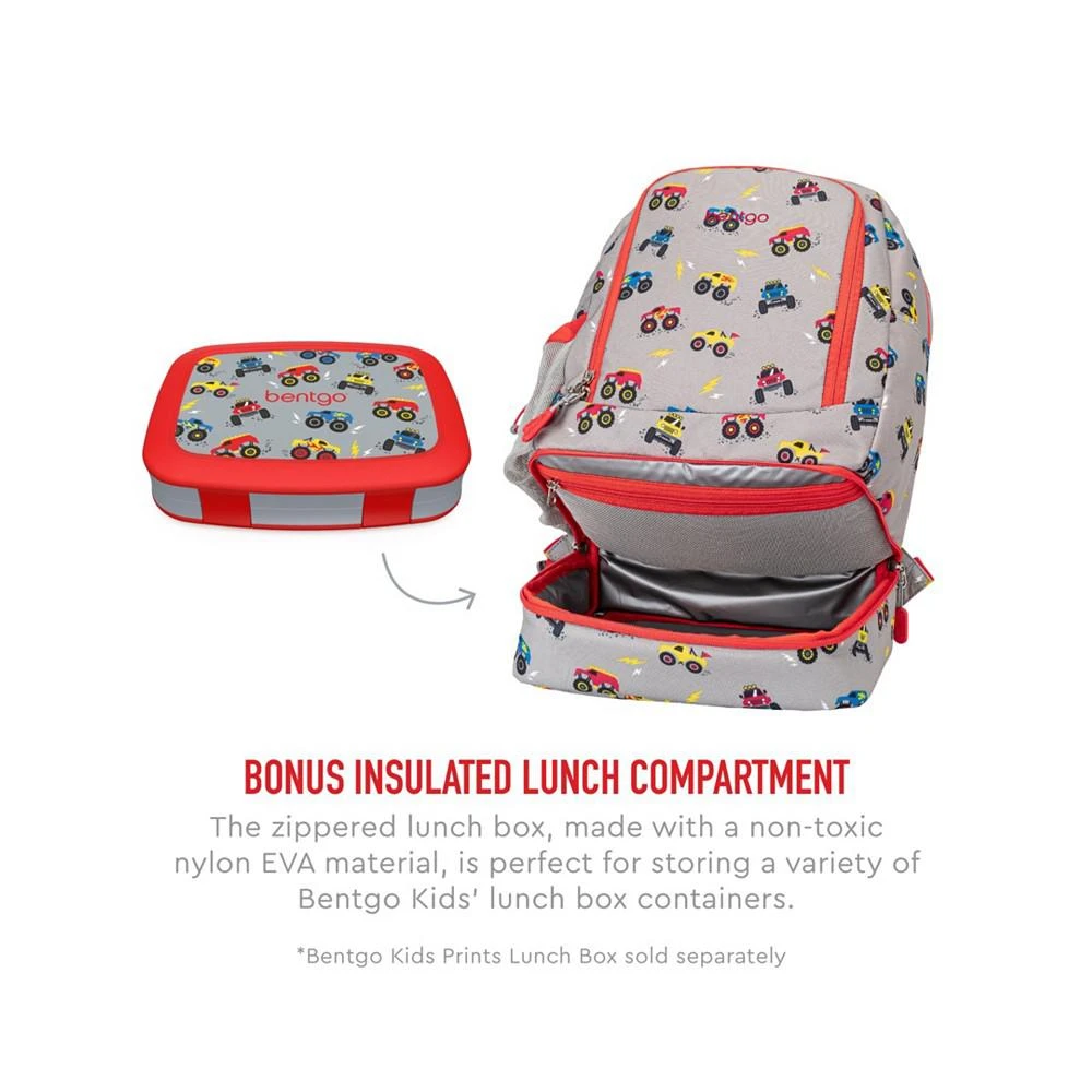 商品Bentgo|Kids Prints 2-In-1 Backpack and Insulated Lunch Bag - Trucks,价格¥443,第2张图片详细描述
