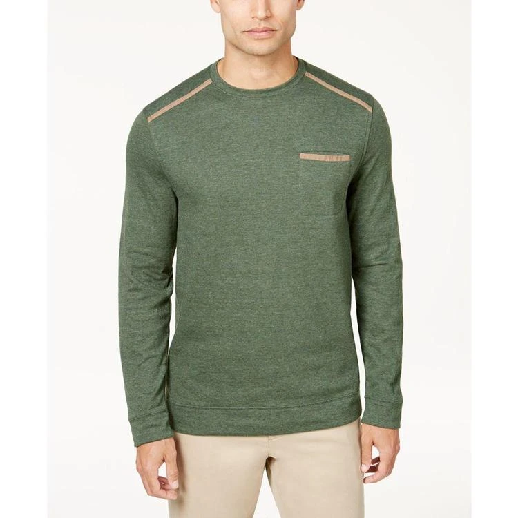 商品Tasso Elba|Men's Pocket Sweatshirt with Faux-Suede Trim, Created for Macy's,价格¥130,第1张图片