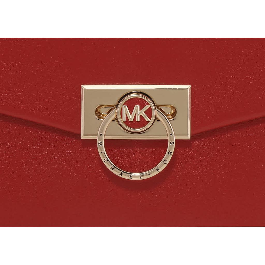 Michael Kors Red Ladies Hendrix Medium Leather Messenger Bag商品第2张图片规格展示