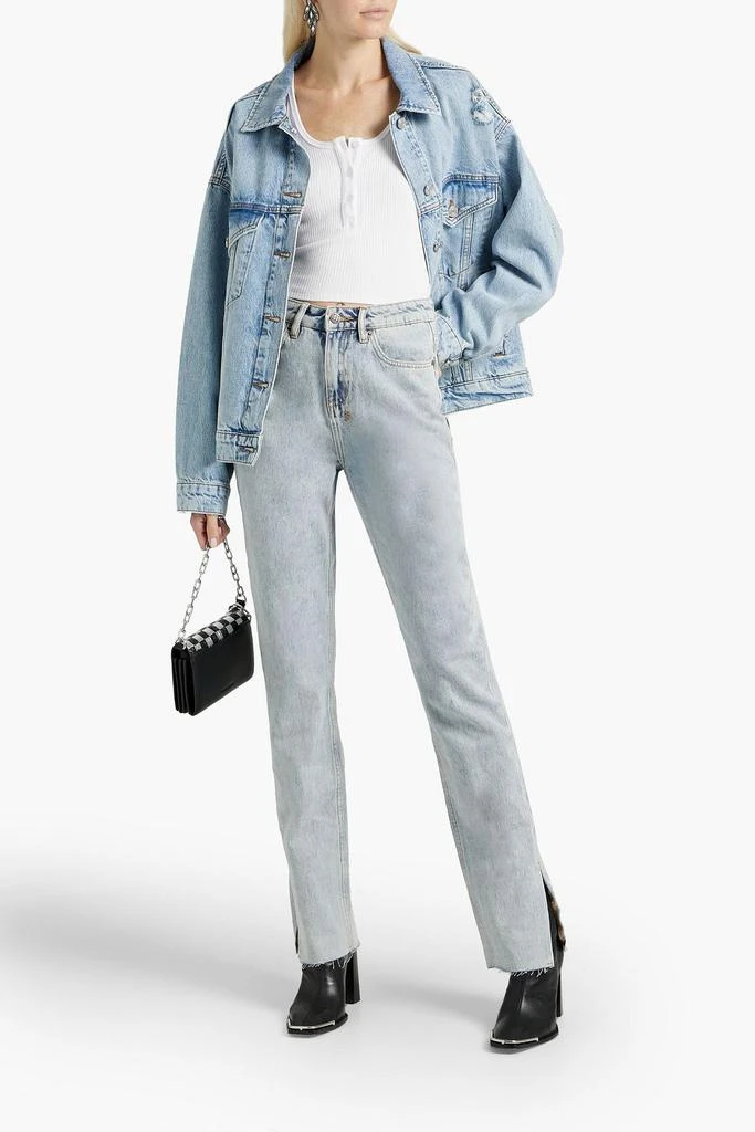 商品Ksubi|Faded high-rise straight-leg jeans,价格¥366,第2张图片详细描述
